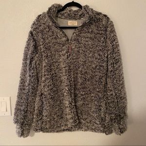 Sherpa pull over jacket